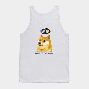 Doge To The Moon Funny Crypto Tank Top